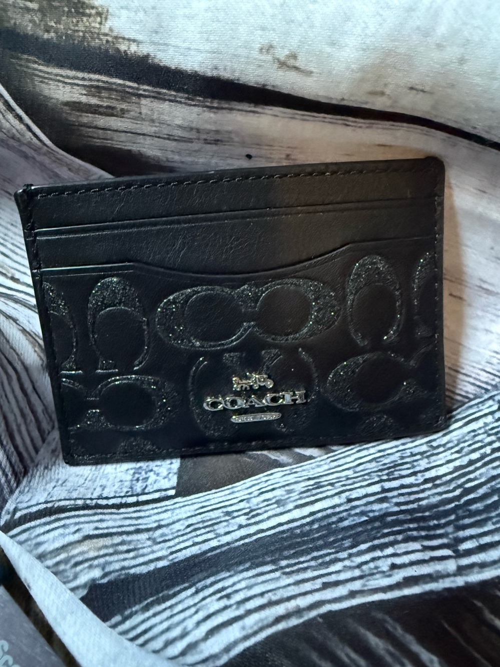 COACH glitter card case